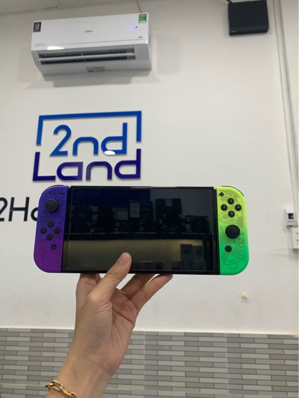 Máy chơi game Nintendo switch oled splatoon 3 - Đã hack - Màu đen - Ngoại hình: 98% - Fullbox, kèm thẻ 256gb