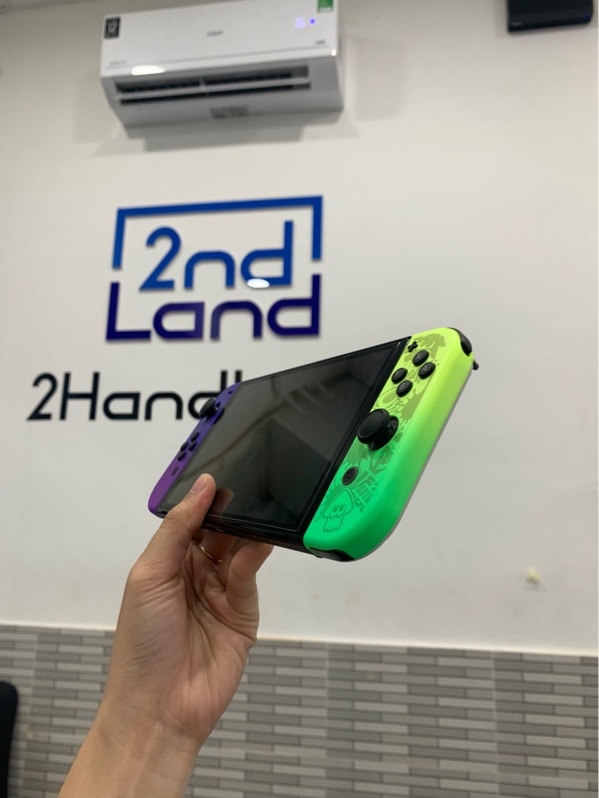Máy chơi game Nintendo switch oled splatoon 3 - Đã hack - Màu đen - Ngoại hình: 98% - Fullbox, kèm thẻ 256gb