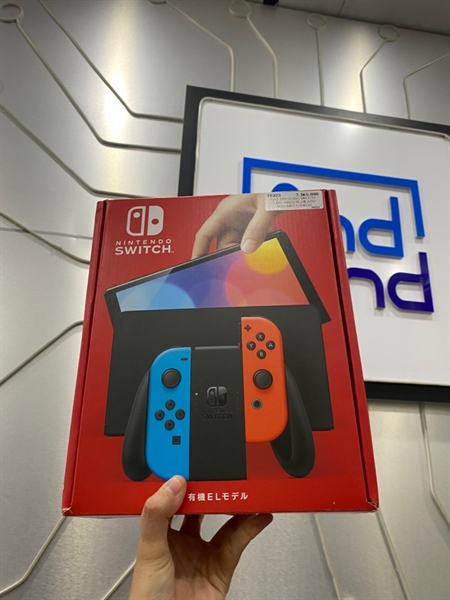 Máy chơi game Nintendo Switch Oled - Tay xanh đỏ - Màu đen - Ngoại hình: 98% - Fullbox