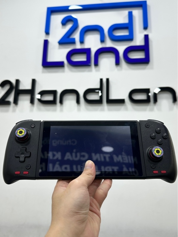 Máy chơi game Nintendo Switch V1 - Đã hack - Màu đen - Ngoại hình: 97% - Kèm sạc + joycoins linh kiện + Thẻ 128GB