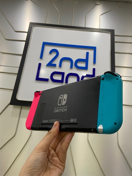 Máy chơi game Nintendo Switch V1 - Máy hack firmware - Màu neon - Ngoại hình: 98% - Màn ám xanh nhẹ - Kèm thẻ nhớ 64GB + Đủ phụ kiện 2