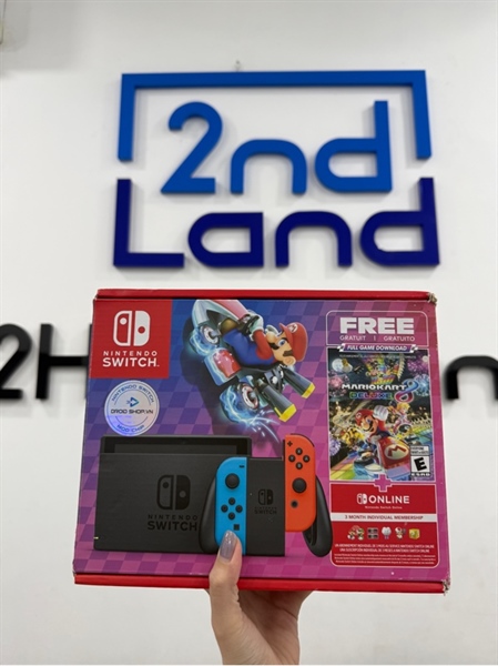 Máy chơi game Nintendo Switch V2 - Đã hack (Droid Shop) - Màu đen - Ngoại hình 98% - FullBox , thẻ nhớ 128GB