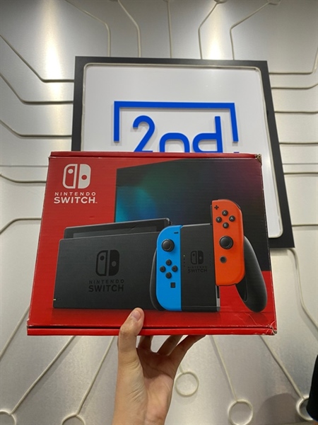 Máy chơi game Nintendo Switch V2 - Đã mod chip - Màu đen - Ngoại hình: 98% - FullBox - Thiếu 2 grip nhỏ