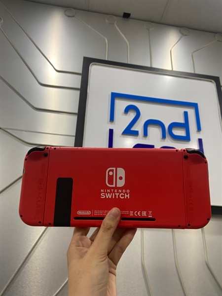 Máy chơi Game Nintendo switch V2 Mario - Màu đỏ - Ngoại hình: 98% - Body - Full phụ kiện + kèm thẻ nhớ 128GB 3