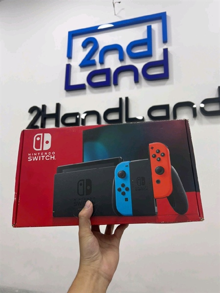 Máy chơi game Nintendo Switch V2 - Màu xanh đỏ - Ngoài hình 97% - Fullbox 3