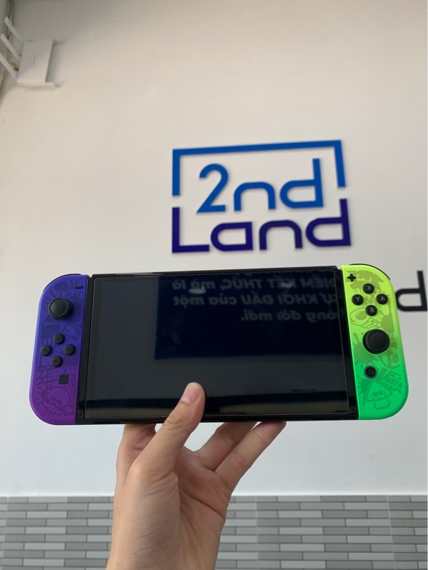 Máy chơi game Nitendo Stwich OLED - Bản hack - Màu xanh tím - Ngoại hình: 98% - Fullbox + thẻ nhớ 512GB