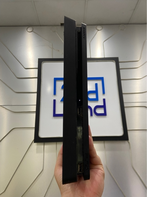 Máy chơi game PlayStation 4 Slim - Model CUH-2016B - 1TB - Firmware 8.03 - Màu đen - Ngoại hình: 97% - Xước cấn nhẹ - Kèm 1 tay cầm + Sạc tay cầm + Nguồn