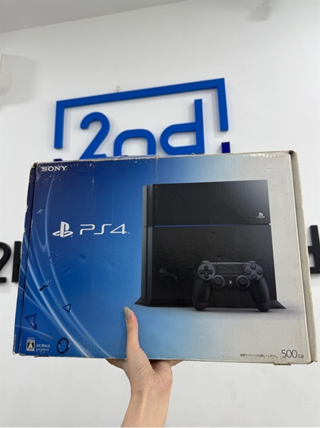 Máy chơi game PS4 Fat CUH-1100A - 500GB - Firmware 12.00 - Màu đen - Ngoại hình 97% - Trầy - Kèm Box , nguồn , Hdmi , 1 tay cầm