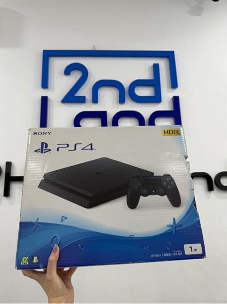 Máy chơi game PS4 Slim - 1TB - Firmware 12.50 - Màu đen - Ngoại hình 97% - Máy không đọc được đĩa - Box , 1 tay cầm , hdmi , nguồn