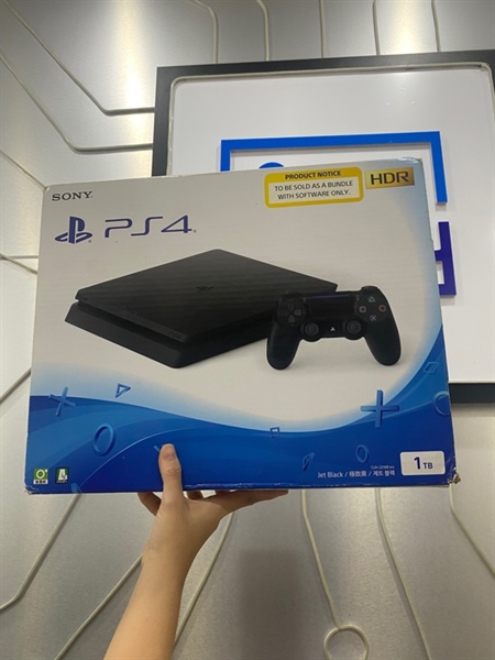 Máy chơi game PS4 Slim - Firmware 9.03 - 1TB - Màu đen - Ngoại hình: 99% - FullBox + đủ phụ kiện