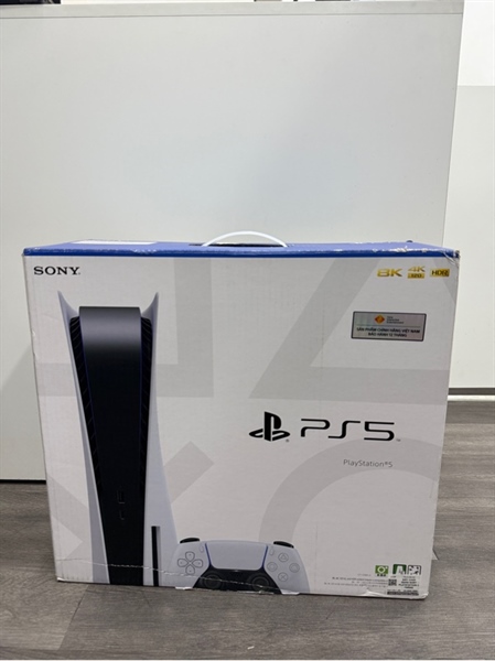 Máy chơi game PS5 - 825GB - Bản Standard - Firmware 25.0 - Màu trắng - Ngoại hình 97% - trầy , phần nhựa đen , tay cầm ố - FullBox