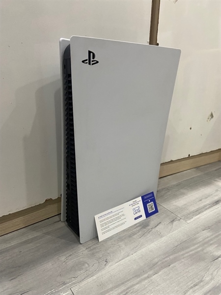 Máy chơi game PS5 Digital - 1TB CFI-1000B - Firmware 11.2 - Màu trắng - Ngoại hình: 97% - Body - Kèm 1 tay cầm + dây nguồn + HDMI + dây cắm tay cầm + đế đứng PS5 1