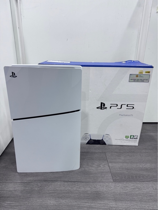 Máy chơi game PS5 Slim bản ổ đĩa - 1Tb - Firmware 13.60 - Ngoại hình 98% - Thiếu chân đế ngang - Kèm box, 1 tay cầm, 1 nguồn, 1 dây c-c