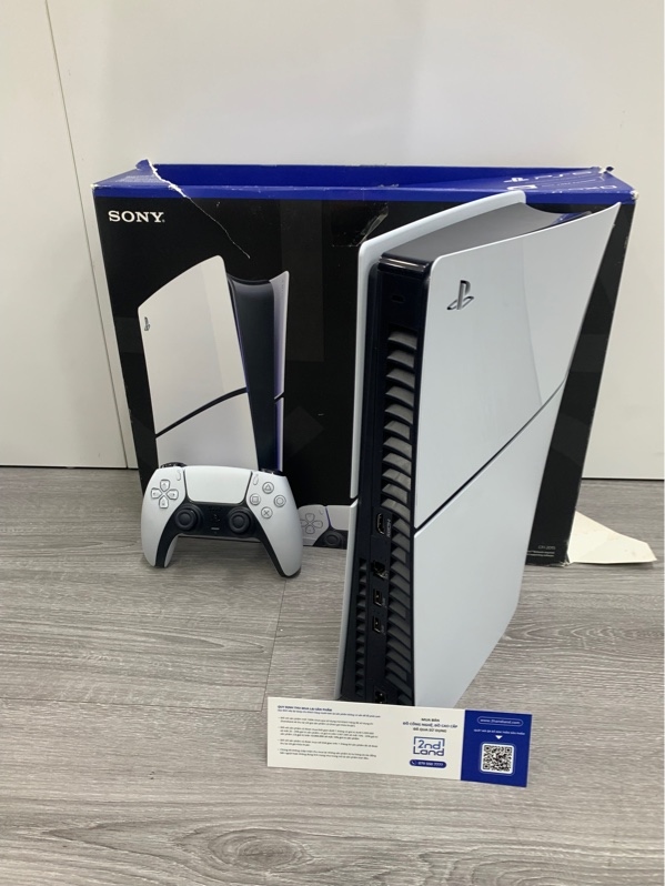 Máy chơi game PS5 Slim Digital - Fimwere 26.1 - 1TB - Màu trắng - Ngoại hình: 98% - Box, kèm kèm 1 tay