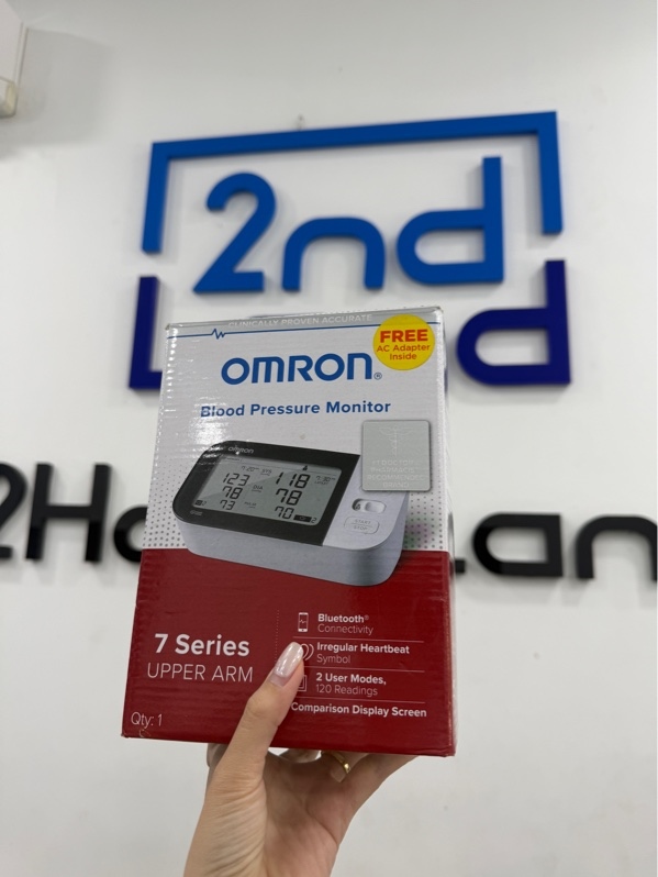 Máy đo huyết áp Omron BP7350 - Màu trắng - Ngoại hình 98% - FullBox