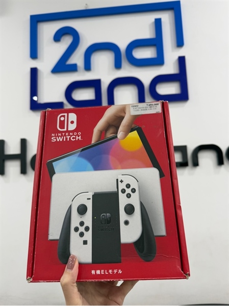Máy game Nintendo Switch Oled - Đã hack - Màu trắng - Ngoại hình 98% - lưng xước - FullBox , thẻ 512GB