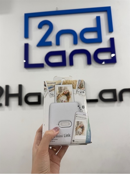 Máy in ảnh cầm tay Instax link 1 - Màu trắng - Ngoại hình 98% - Kèm Box , dây usb micro , còn 1 tấm film