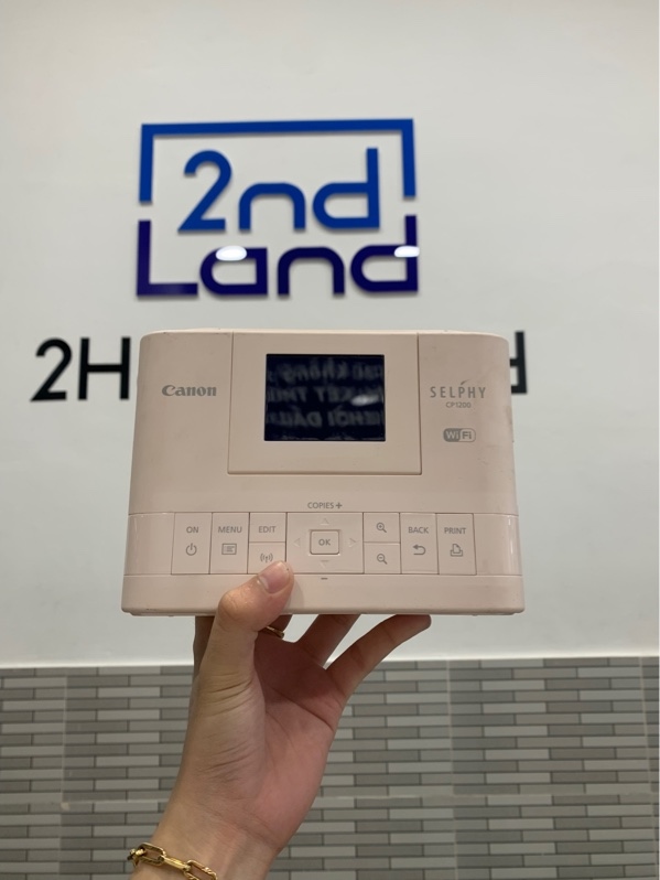 Máy in ảnh Canon Selphy CP1200 - Màu hồng - Ngoại hình: 98% - Kèm nguồn + 4 bộ phim thay + 1 mực