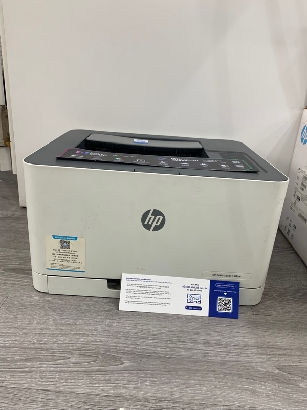 Máy in HP Color Laser 150A - Màu trắng - Ngoại hình: 98% - Fullbox, còn mực đủ 4 màu