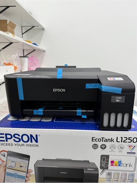 Máy in phun màu Epson-Eco tank L1250 - Wifi - Màu xám - Ngoại hình 99% - Chưa qua sử dụng - FullBox - BH hãng Epson 9/2027 1