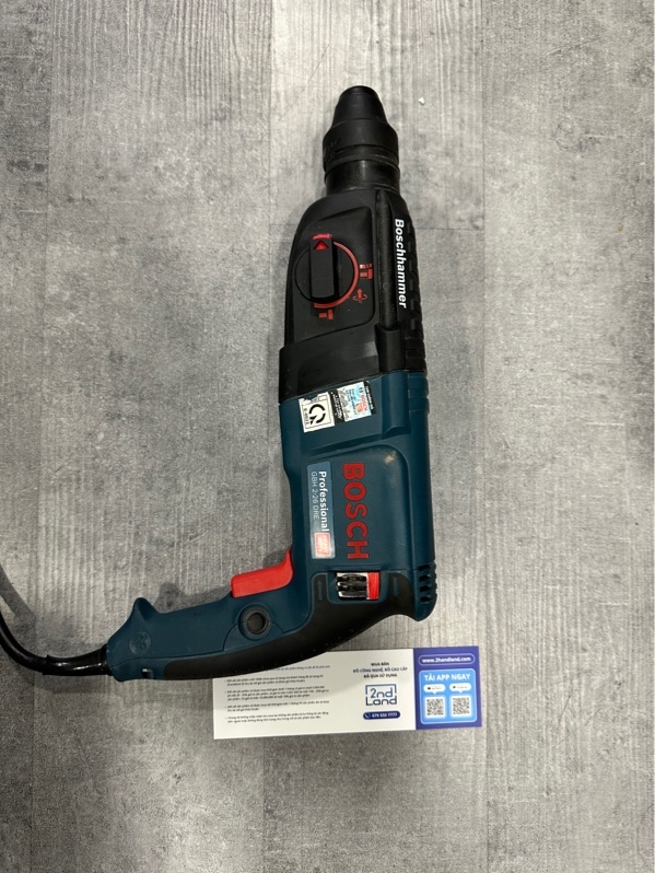 Máy khoan búa Bosch GBH 2-26DRE 800W - Màu xanh - Ngoại hình 97% - Kèm các đầu khoan