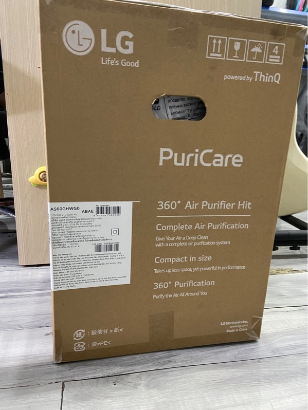 Máy Lọc Không Khí LG Puricare 360 Hit AS60GHWG0 - 41W - Màu trắng - Newseal