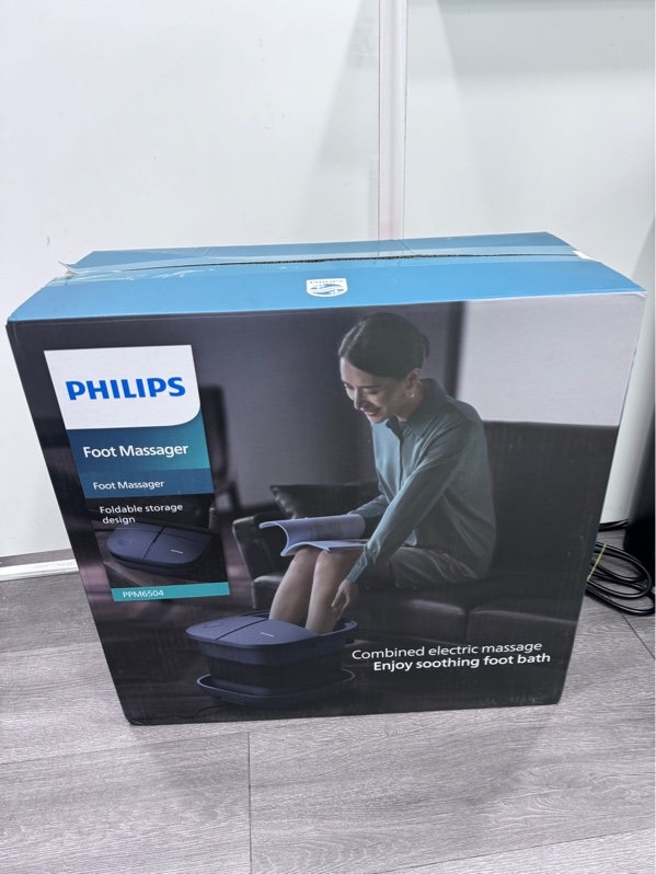Máy Massage chân Philips PPM6504 - Màu đen - Ngoại hình 99% - New Open box