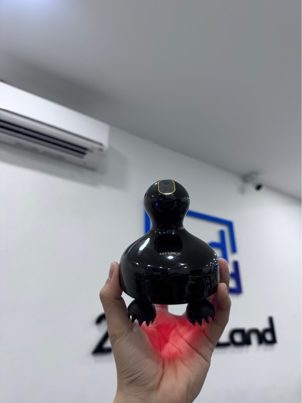 Máy massage Mytrex EMS Head Spa Pro MT-EHP22B - Màu đen - Ngoại hình 97,5% - Kèm cốc cáp sạc, đầu massage