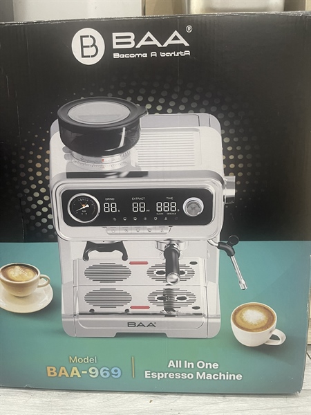 Máy pha cà phê BAA-969 - Màu đen - Ngoại hình 98% - Fullbox đủ phụ kiện - bảo hành hãng