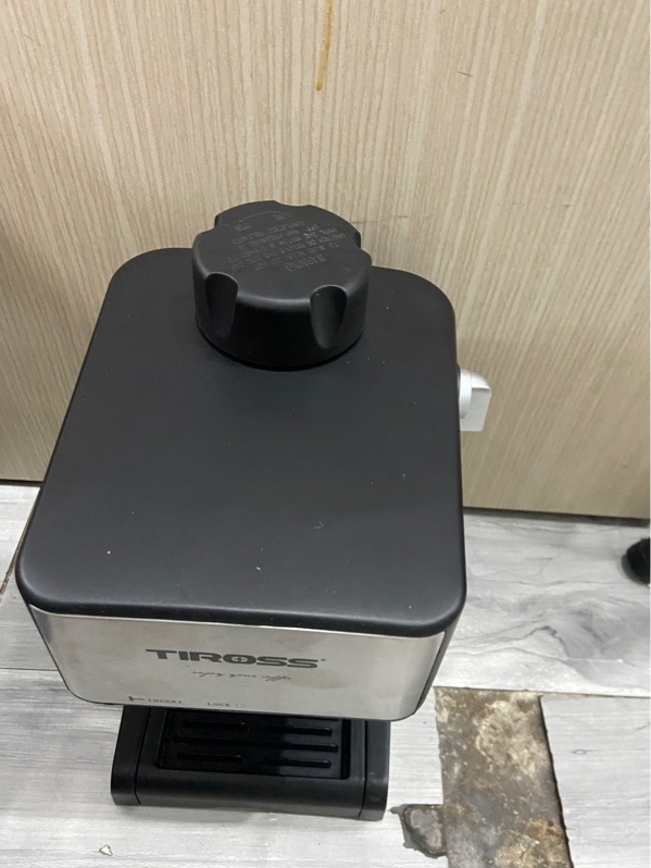 Máy Pha Cà Phê Epresso Tiross TS621 - 240V~50Hz 800W - Màu đen - Ngoại hình: 98% - Nút vặn tróc sơn - Kèm Box