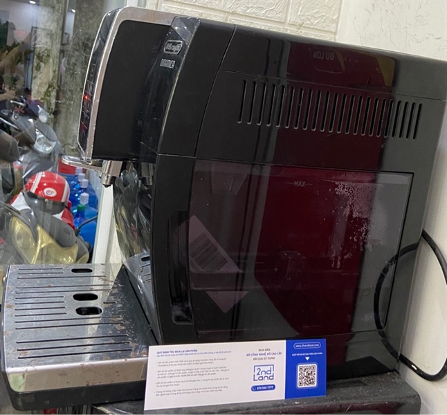 Máy pha cà phê tự động DeLonghi Dinamica Ecam - Màu đen - Ngoại hình: 97% - Khay sét, trầy nhiều chỗ - Body 1