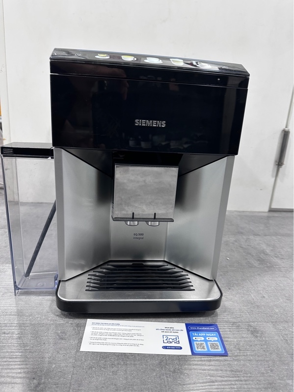 Máy pha cafe tự động Siemens EQ500 Integral - Màu đen - Ngoại hình 97% - Kèm bình đánh sữa + khay chứa nước