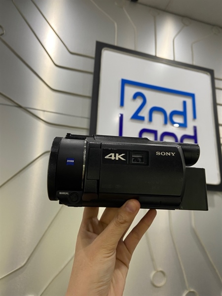 Máy quay Sony Handycam FDR- AXP55 - Màu đen - Ngoại hình: 97% - Phai chữ nhẹ, màn LV trầy 2 cạnh - Kèm túi + pin + dây sạc