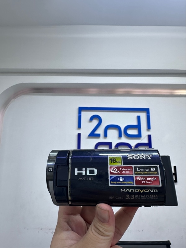 Máy quay Sony Handycam HDR-CX160 - Màu đen - Ngoại hình 97.5% - Kèm 2 pin, 1 pin zin