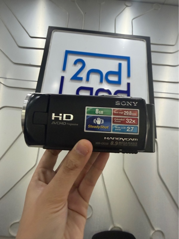 Máy quay Sony Handycam HDR-CX230 - Màu đen - Ngoại hình: 97% - Lens bụi, màn liveview ám vàng - Kèm sạc