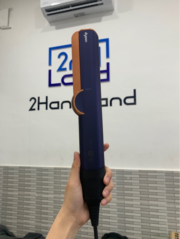 Máy sấy duỗi tóc Dyson airstrait prussian blue/rich copper HT01 - Màu xanh - Ngoại hình: 98% - Kèm túi + 1 lược tóc Dyson