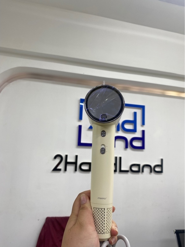 Máy sấy tóc Mooas Super Plasma BLDC Pro - Màu kem sữa - Ngoại hình 97.5% - Kèm đầu thay thế