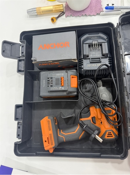 Máy siết bu lông 20v Anchor DCW5 - Màu cam - Ngoại hình 97% - Kèm Box , 2 pin 1 sạc 1