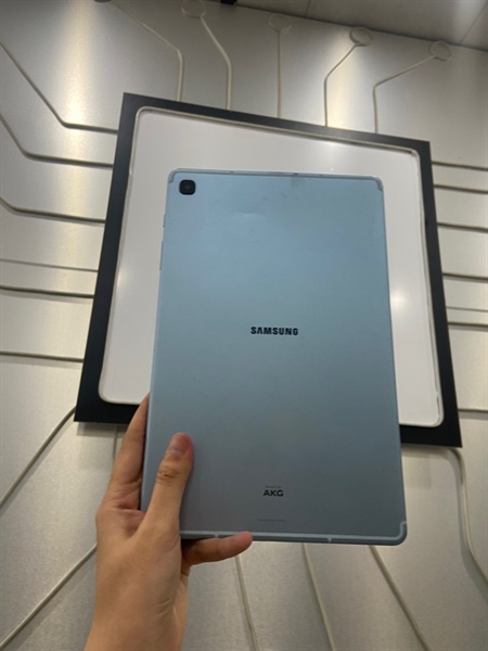 Máy tính bảng Samsung Galaxy Tab S6 Lite - Ram 4/64GB - Bản 4G - Màu xanh dương - Ngoại hình: 96% - Màn bể nứt ám lưu ảnh , cam trước bụi - Body