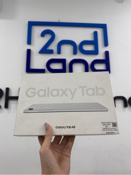 Máy tính bảng Samsung Tab A8 - Mediatek Helio G99 - 4/64GB - Bản 4G - Màu bạc - Ngoại hình 97% - Màn tối viền nhẹ , sườn cong , lưng trầy - Kèm Box
