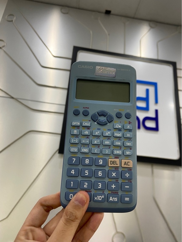 Máy tính Casio FX-580VN X - Màu xanh - Ngoại hình: 97% - Kèm nắp