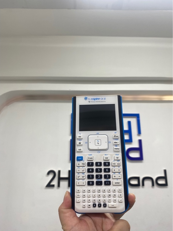 Máy tính đồ họa TI‑Nspire CX II-Texas Instruments - Model M-0122AP-Version 6.4.0.74 - Màu đen trắng - Ngoại hình 97% - Kèm dây sạc
