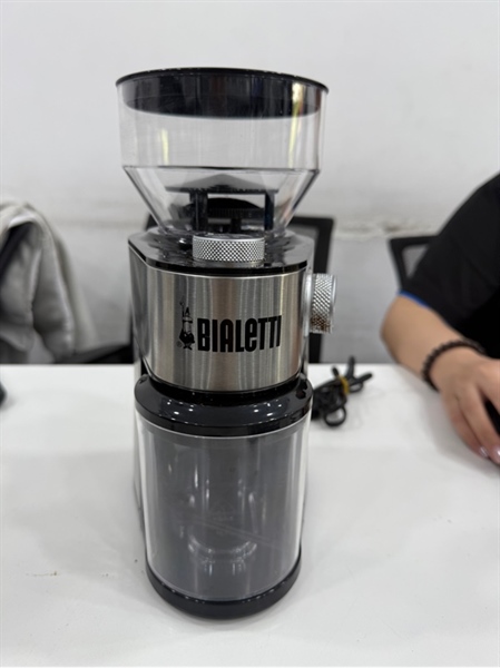 Máy xay cà phê Bialetti Type MCF03 - Màu bạc - Ngoại hình 98% - Box , hộp đựng cà phê , nắp đậy 1