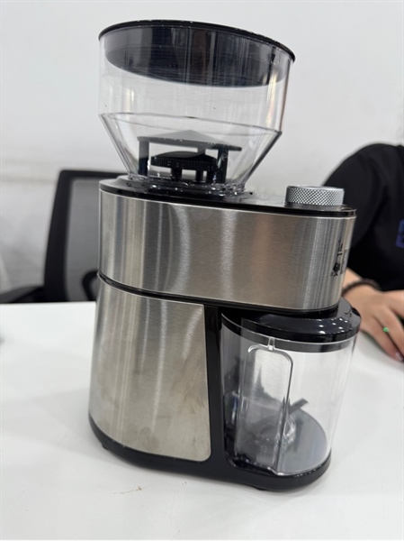 Máy xay cà phê Bialetti Type MCF03 - Màu bạc - Ngoại hình 98% - Box , hộp đựng cà phê , nắp đậy 3