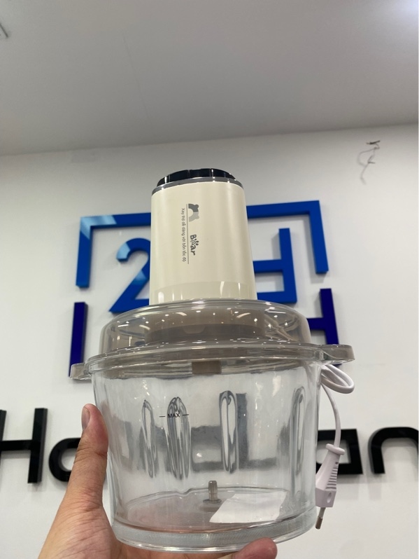 Máy xay thịt đa năng Bear CH-5H03L - 2 lít - Màu be - Ngoại hình: 98% - Chưa sử dụng - FullBox