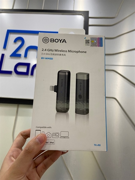 Mic Boya BY-WM3D 2.4 ghz Wireless Micro - Màu đen - Ngoại hình: 98% - Kèm Box