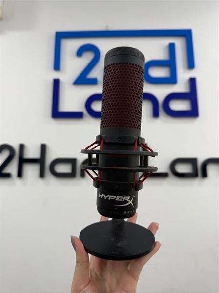 Mic Hyper X Quadcast - Màu đen - Ngoại hình 97% - Chảy nhựa - Kèm dây kết nối