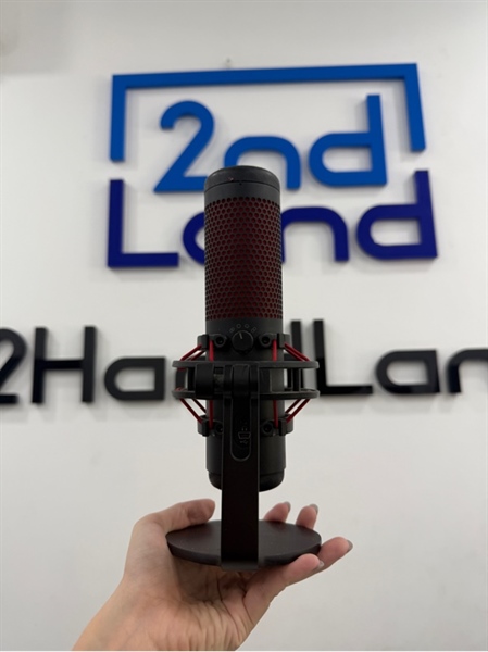 Mic Hyper X Quadcast - Màu đen - Ngoại hình 97% - Chảy nhựa - Kèm dây kết nối 2