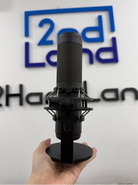 Mic HyperX quadcast TM S - Màu đen - Ngoại hình 97% - Phần trên nứt nhẹ - Box , dây kết nối , thiếu mount adapter 2