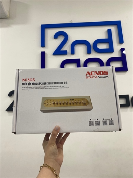 Mic karaoke Acnos Mi30S 2 mic - Màu đen - Ngoại hình 98% - FullBox